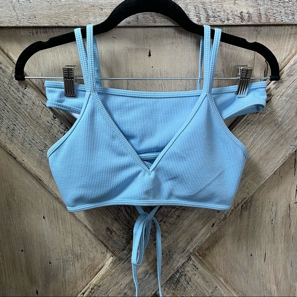 NWT Light blue scoop bikini set